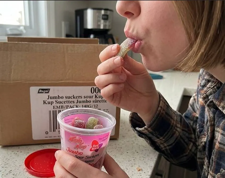 Koala Kup Jumbo Sour Suckers, 12 x 140g