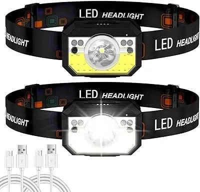 GETOVIN Headlamp Rechargeable for Camping, Running, Hiking