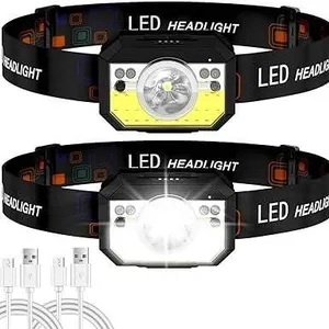 GETOVIN Headlamp Rechargeable for Camping, Running, Hiking