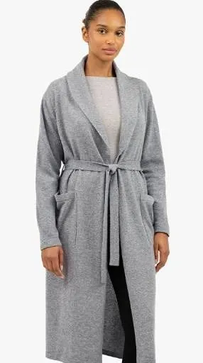 Como Vintage Grey Long Belted Cardigan L/G