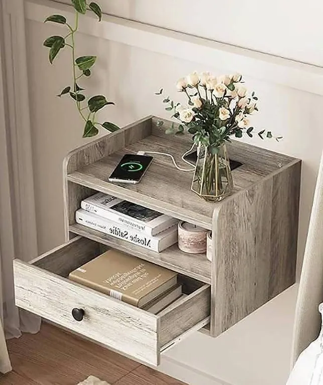 BonVane Floating Nightstand Station for Bedroom