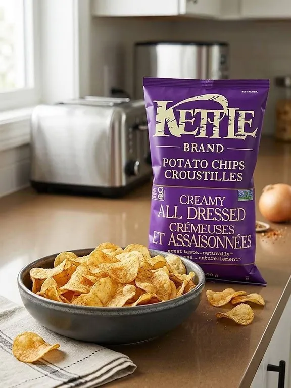 Kettle Brand Creamy All Dressed Potato Chips 198g
