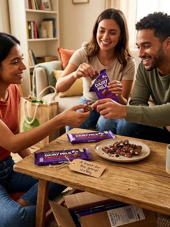 12 Cadbury Dairy Milk Fruit & Nut Bars 90g Each