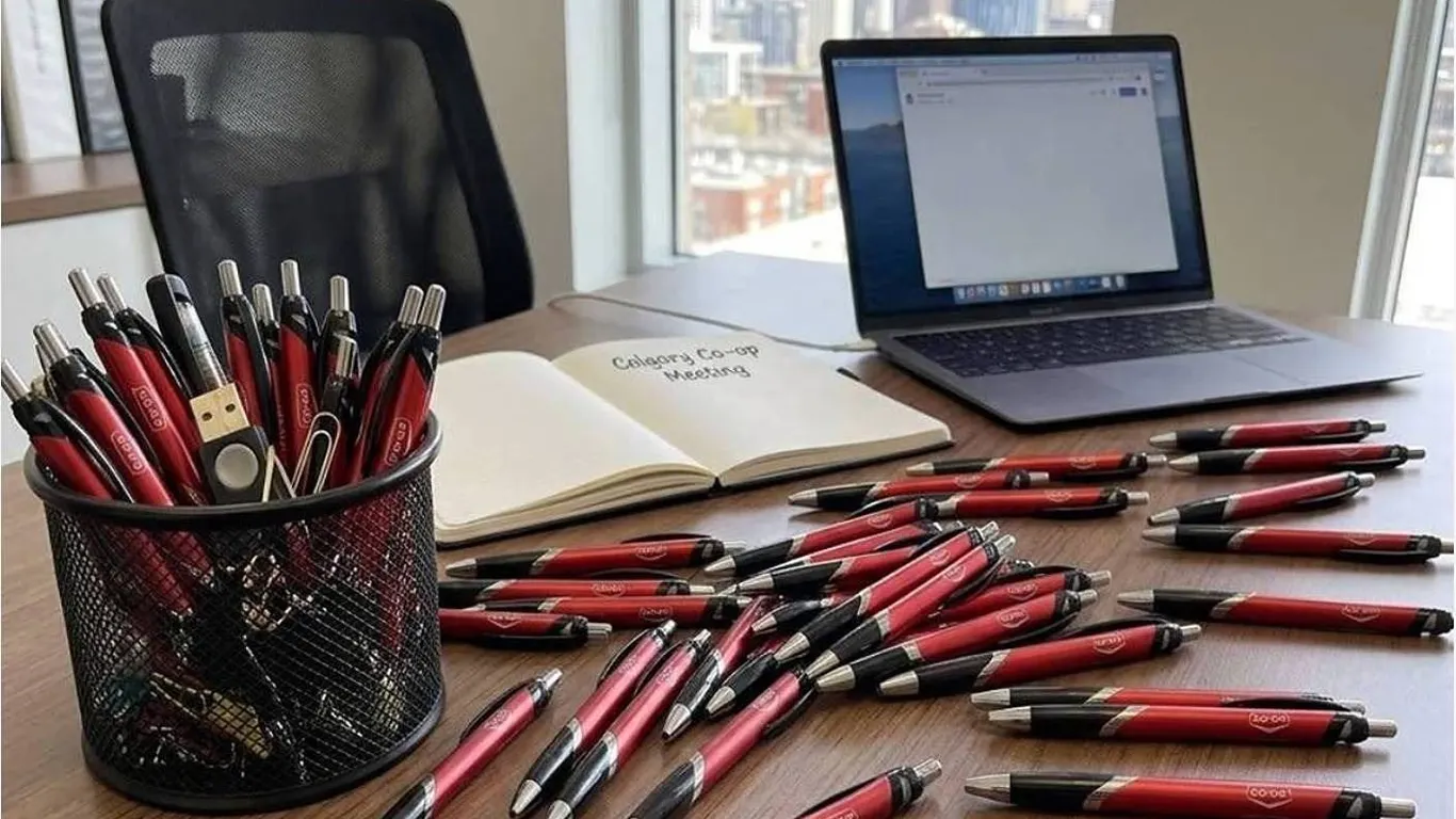 Spector & Co. Branded Red Plastic Ballpoint Pens