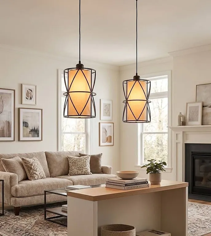 Dnshjue Modern Pendant Lights 2 Pack