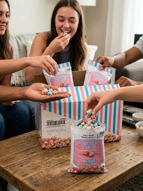 Cotton Candy Caramel Popcorn 7 x 80g Bags
