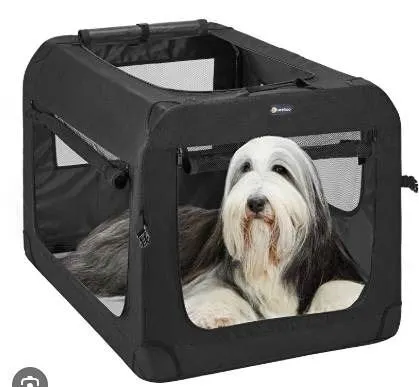 Veehoo Folding Soft Dog Crate 24 Inch Black