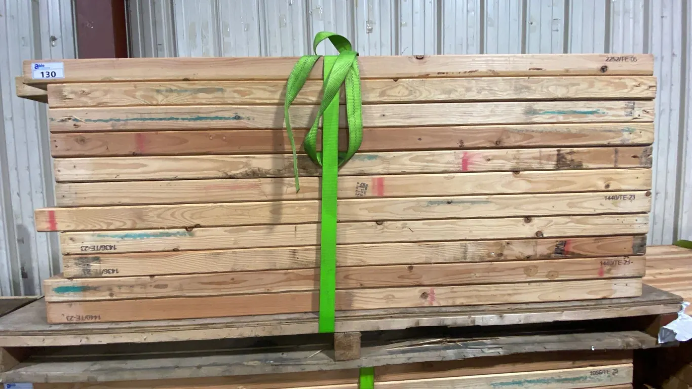 PALLET OF DOUGLAS FIR 6" X 3" GLUE LAMINATE WOODEN PLANKS APPROX 79"L , APPROX 77PCS