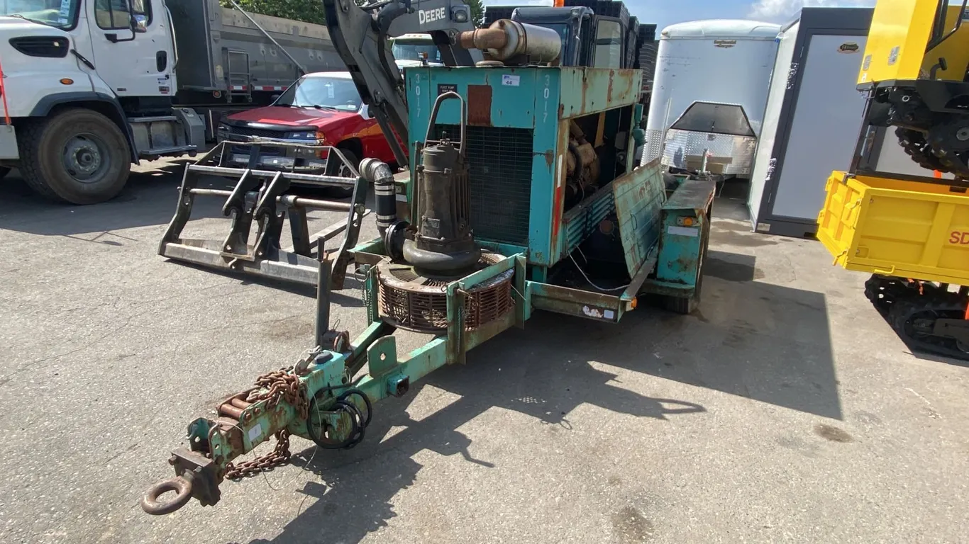 FLY GT GREEN 480V SINGLE AXEL GAS POWERED PUMP TRAILER NO VIN, CHRYSLER MOTOR, KOHLER 70882