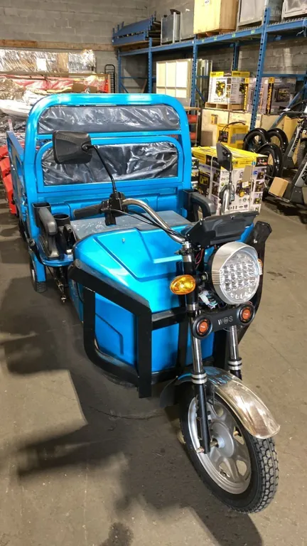 IRANCH IRET13 HIGH END 800W ELECTRIC TRICYCLE WITH DROP SIDE MANUAL DUMP BED *COLOR BLUE*