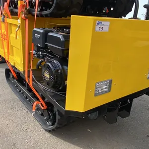 SDLANCH SDLD25 YELLOW RIDE ON GAS POWERED MINI CRAWLER DUMPER, 3 SPEED, 9" TRACKS, MANUAL DUMP BOX