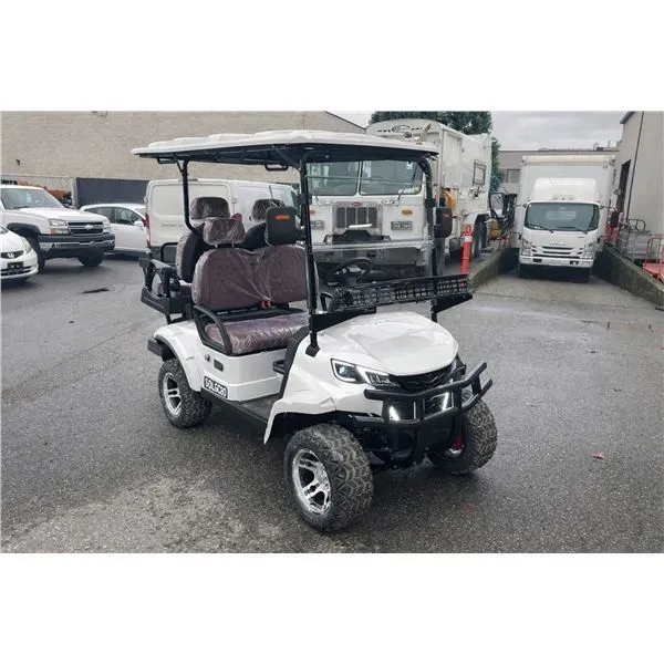 SDLANCH SDLGC80 WHITE 4 SEAT ELECTRIC GOLF CART WITH 4KW AC MOTOR, 50 MILE RANGE 23-24 MPH TOP SPEED