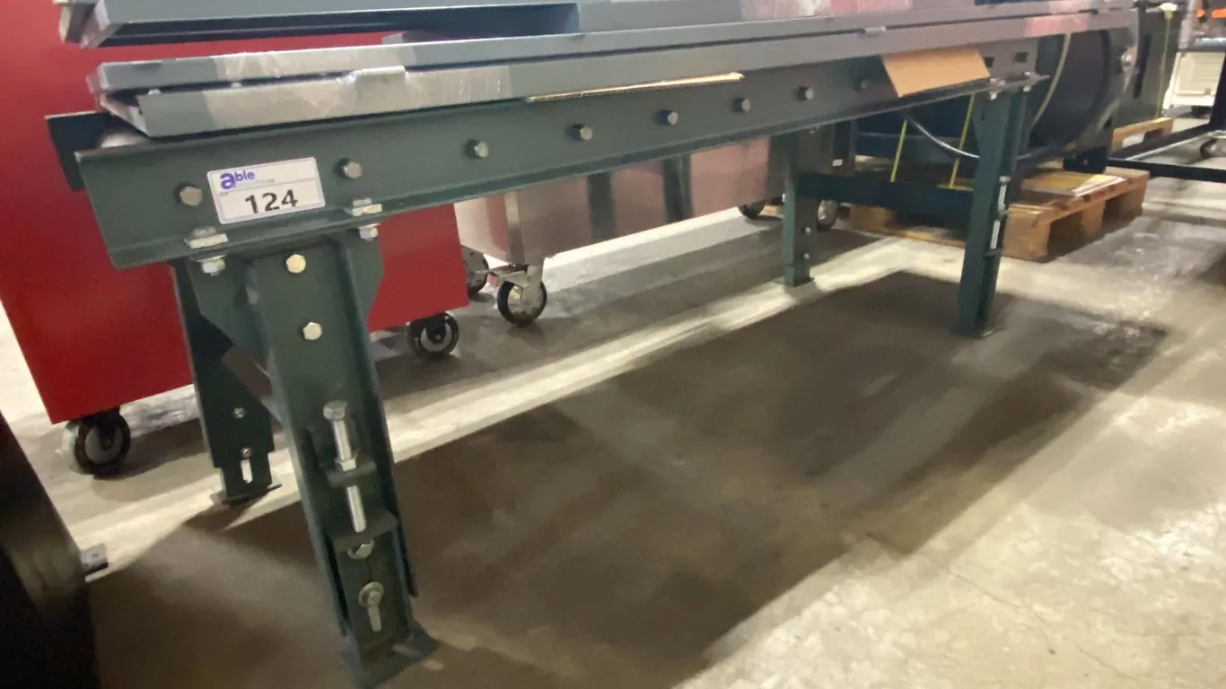 HEAVY DUTY METAL MATERIAL ROLLER CONVEYOR APPROX 72" X 22"D X 26"H