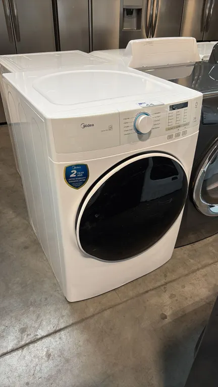 MIDEA MLE52N5AWW 27-INCH FRONT LOAD ELECTRIC DRYER, 8.0 CU. FT., SENSOR DRY, STACKABLE, WHITE FINISH