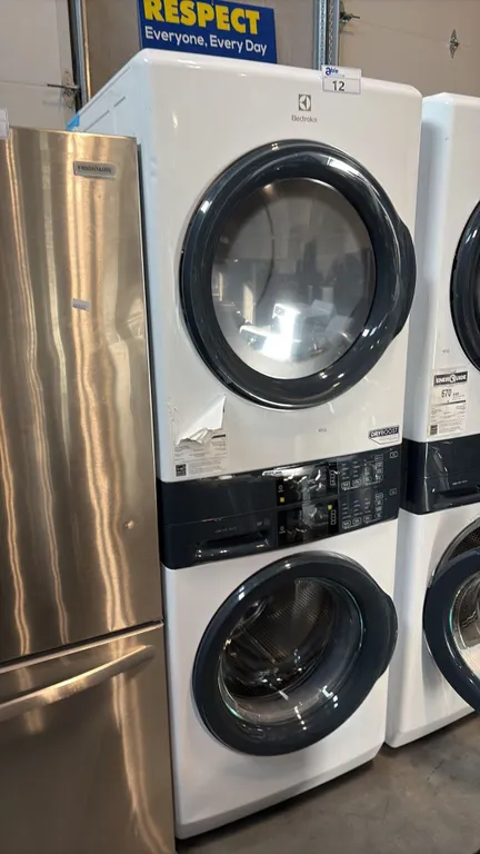 ELECTROLUX ELTE730CAW0 27-INCH ELECTRIC LAUNDRY TOWER, 5.1 CU.FT. WASHER, 8.0 CU.FT. DRYER, WHITE