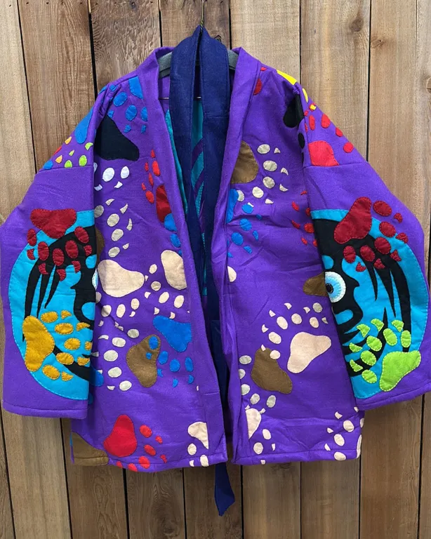 ORIGINAL PAUL JOHNNY WEARABLE ART FLANNEL JACKET