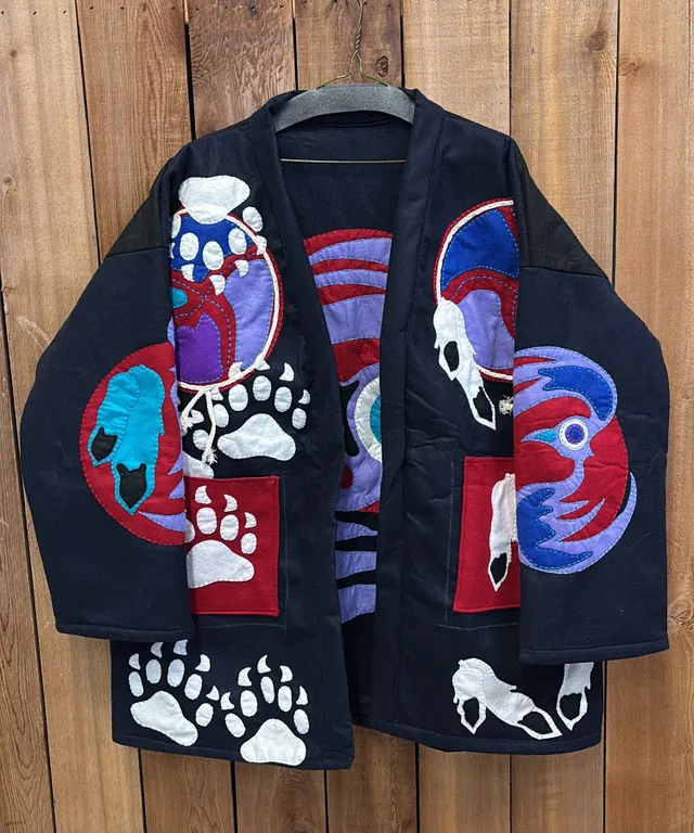 ORIGINAL PAUL JOHNNY WEARABLE ART FLANNEL JACKET