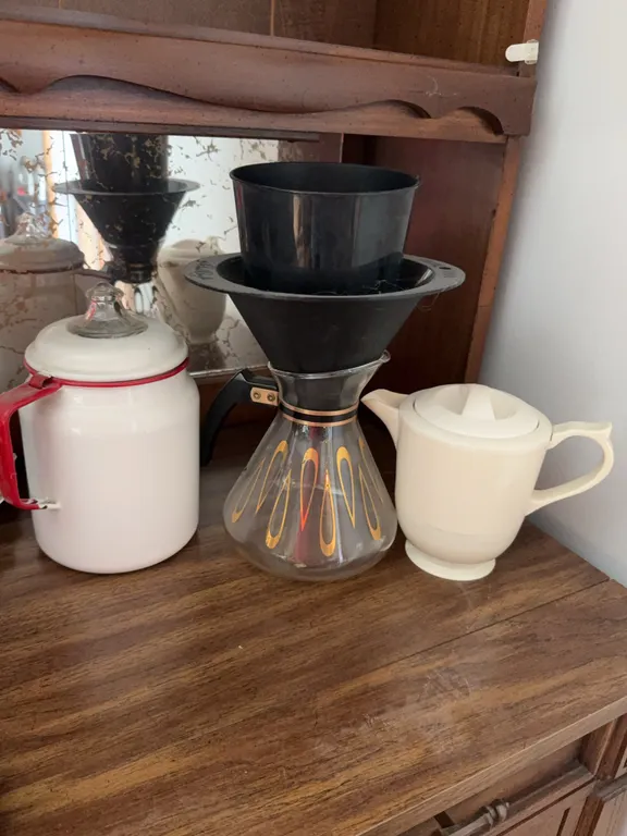 Vintage Coffee Service with Glass Pour-Over Carafe