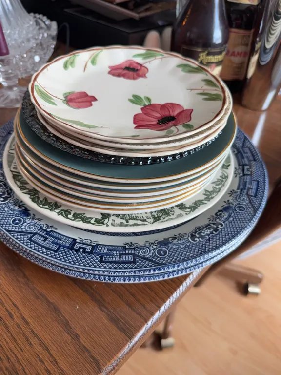Assorted Vintage China Plates & Serving Platters