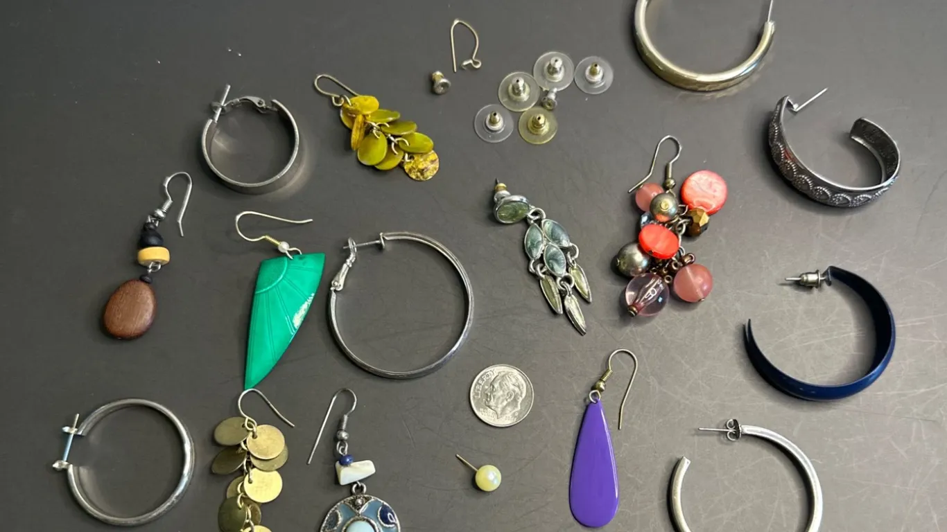 Earrings in Mixed Materials and Designs