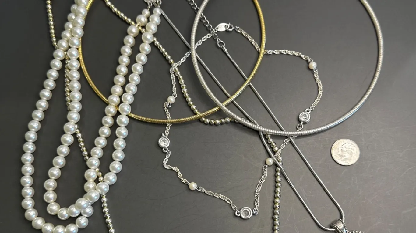 Necklaces Featuring Beads, Chokers, and Chains