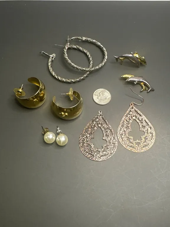 Earrings with Various Designs and Materials, Approx. 20th-21st Century