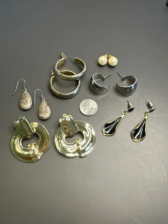 Earrings Lot with Mixed Materials and Designs