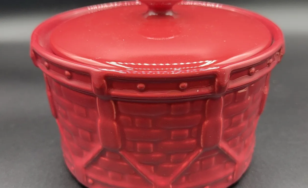 Longaberger Woven Drum Crock w/ Lid