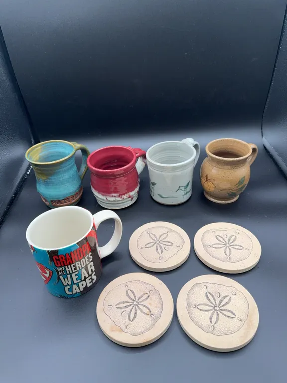 Box Lot Studio Pottery Coffee Mugs & Coasters Sanibel Island