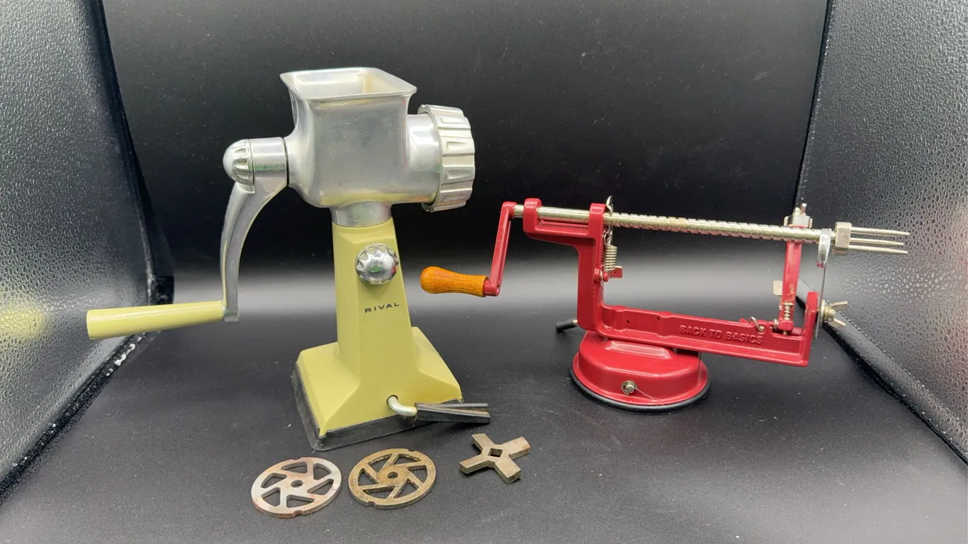 Rival Meat Grinder & Back to Basics Apple Corer/Peeler