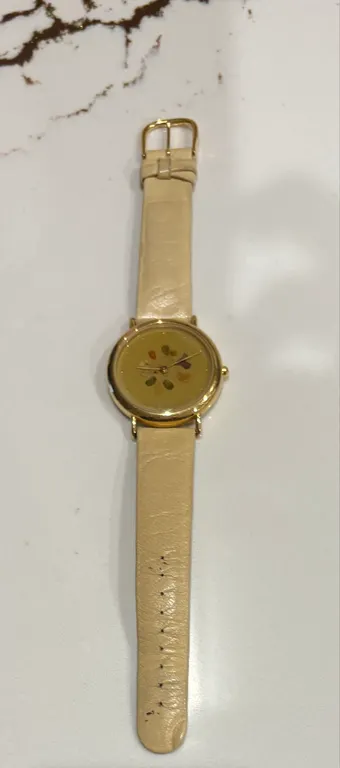 Laura Biagiotti Watch w/ Yellow Leather Band