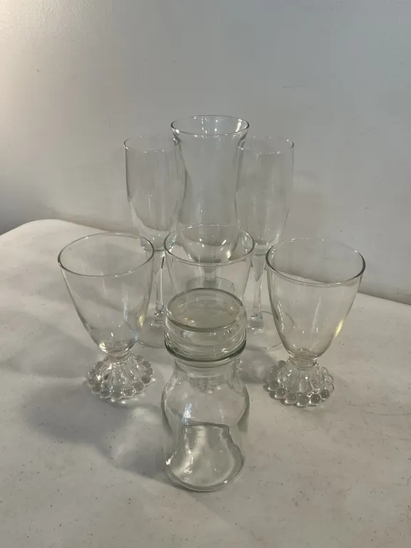 Assorted Clear Glassware