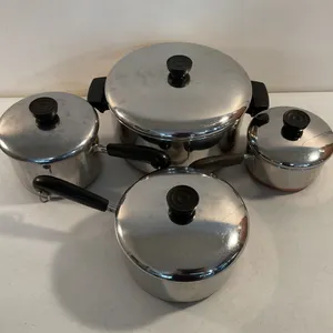 Vintage Revere Ware Copper-Clad Cookware Set