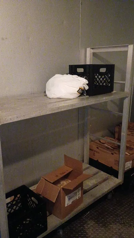 Portable aluminum carts. Features aluminum construction with two slatted shelf levels. 59" x 24" x 68". Mounted on casters. Contents not included.