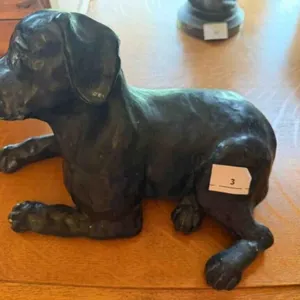 1963 dog statue12" long, 8" tall