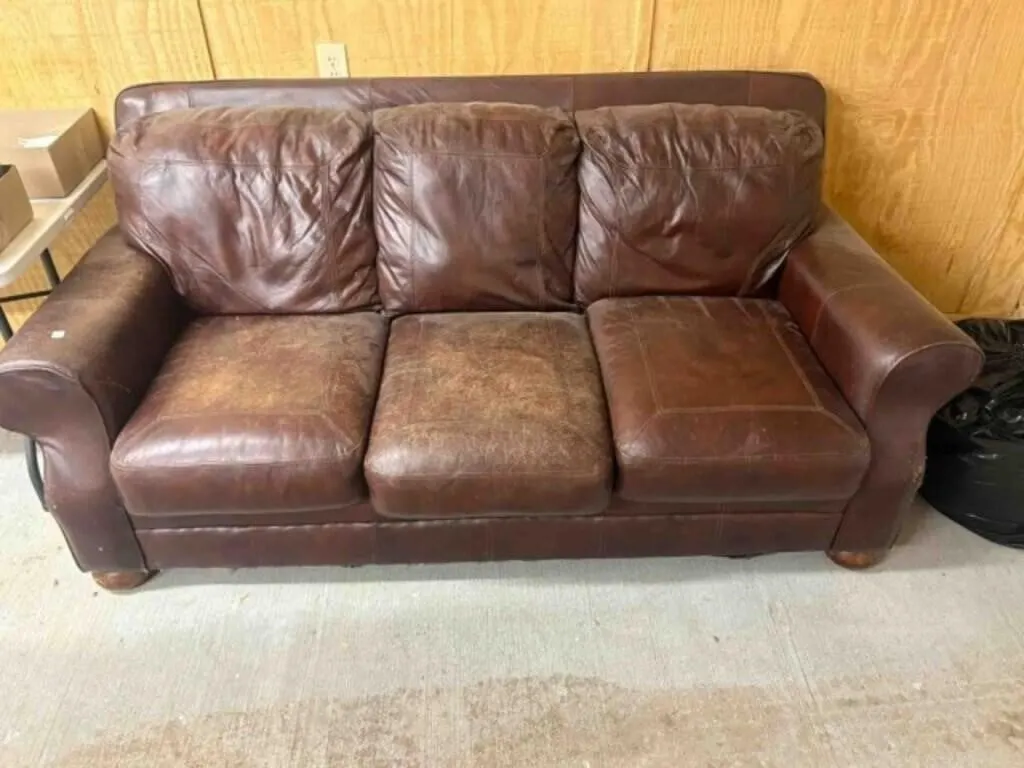 LEATHER STYLE COUCH