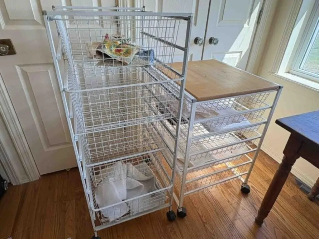 2- ROLLING DRAWER BASKETS