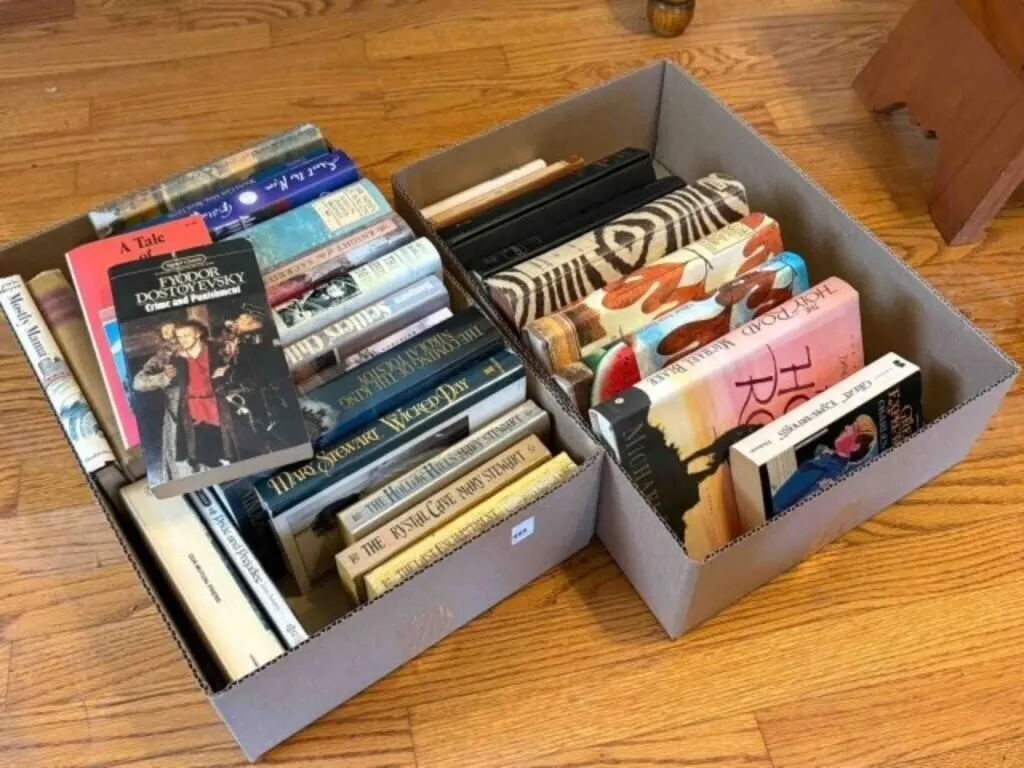 2 BOXES ASSORTED BOOK