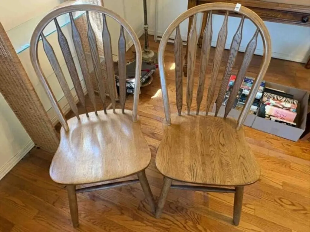 2 WOODEN CHAIRS