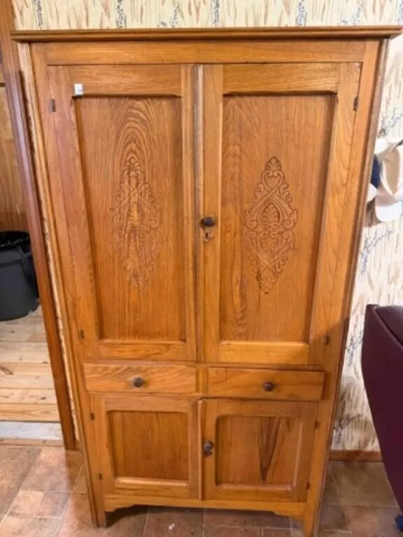 Large Oak Cabinet "Pie Safe" -