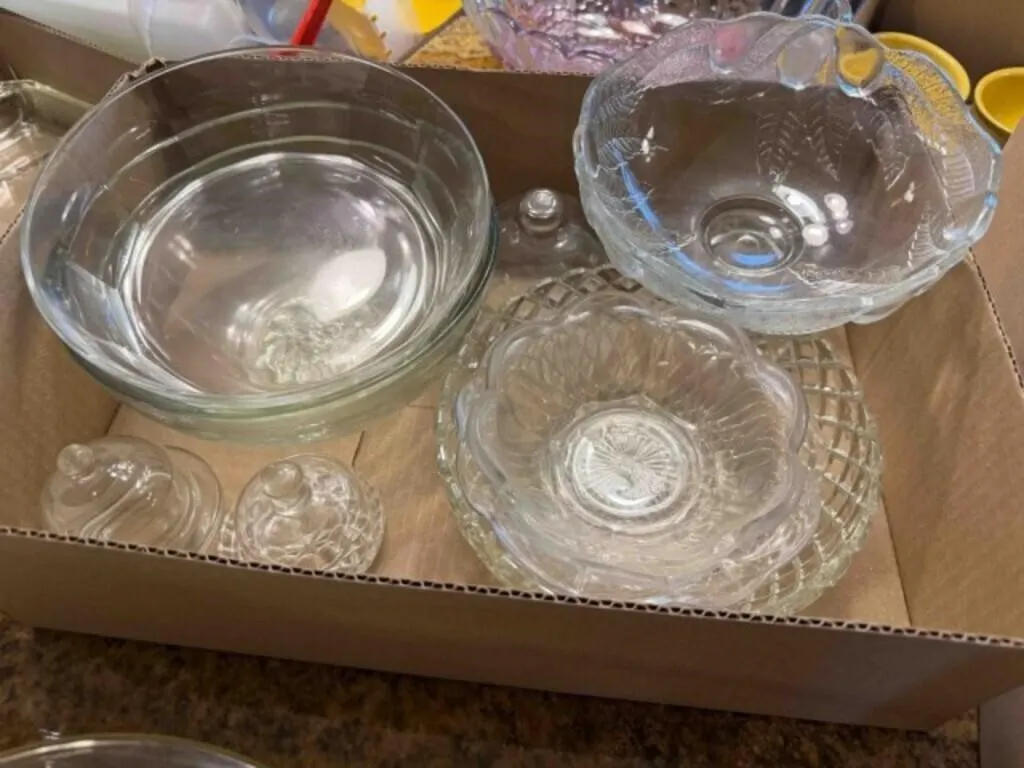 9pc Clear Glass Bowls