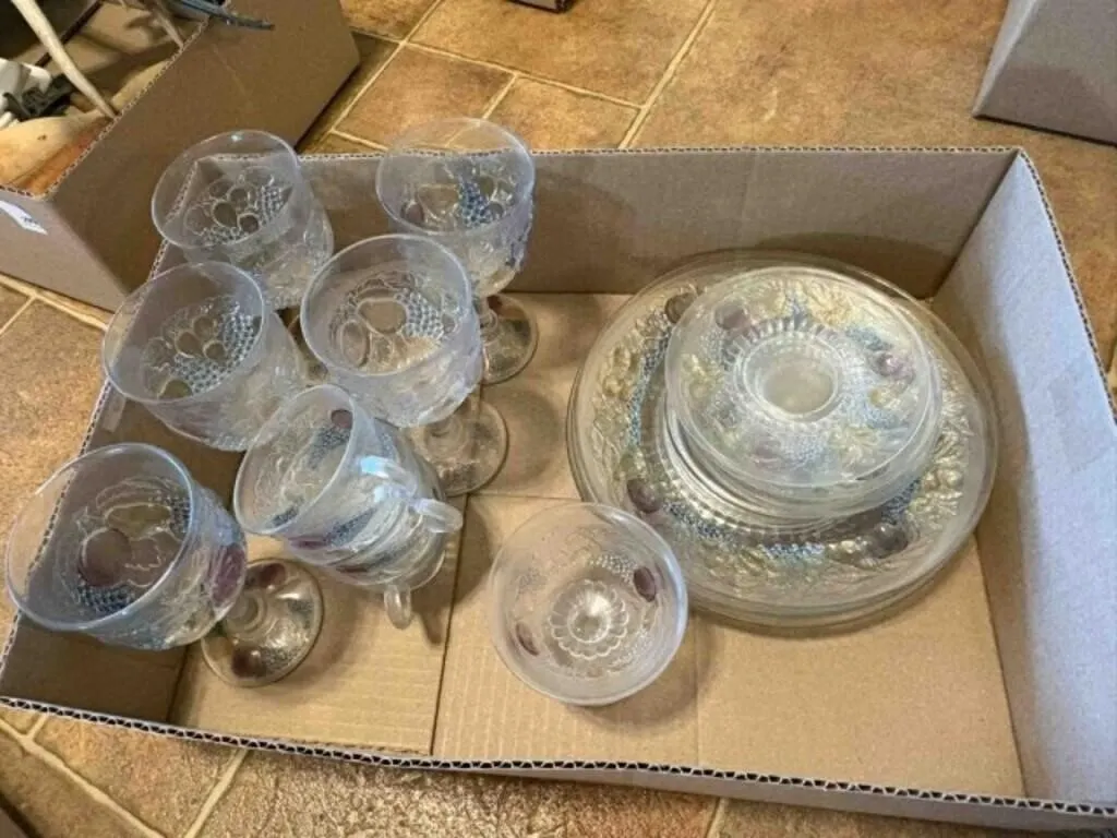 Fruit Pattern Clear Glassware