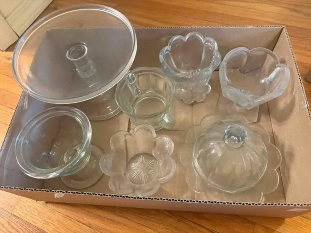 Assort. Clear Glass Dishes