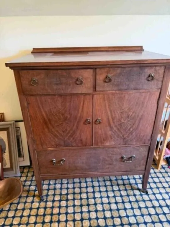 Bedroom chest; 38" w x 21" D x 44" tall on rollers