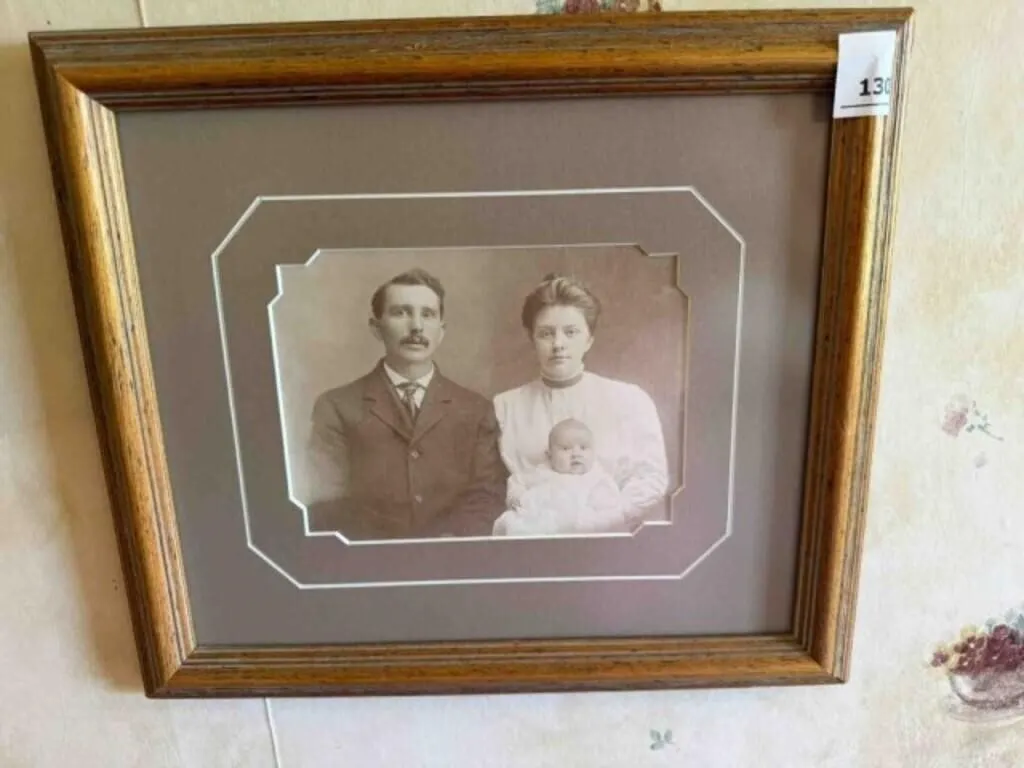 Vintage photograph and frame; 11.5" x 10"