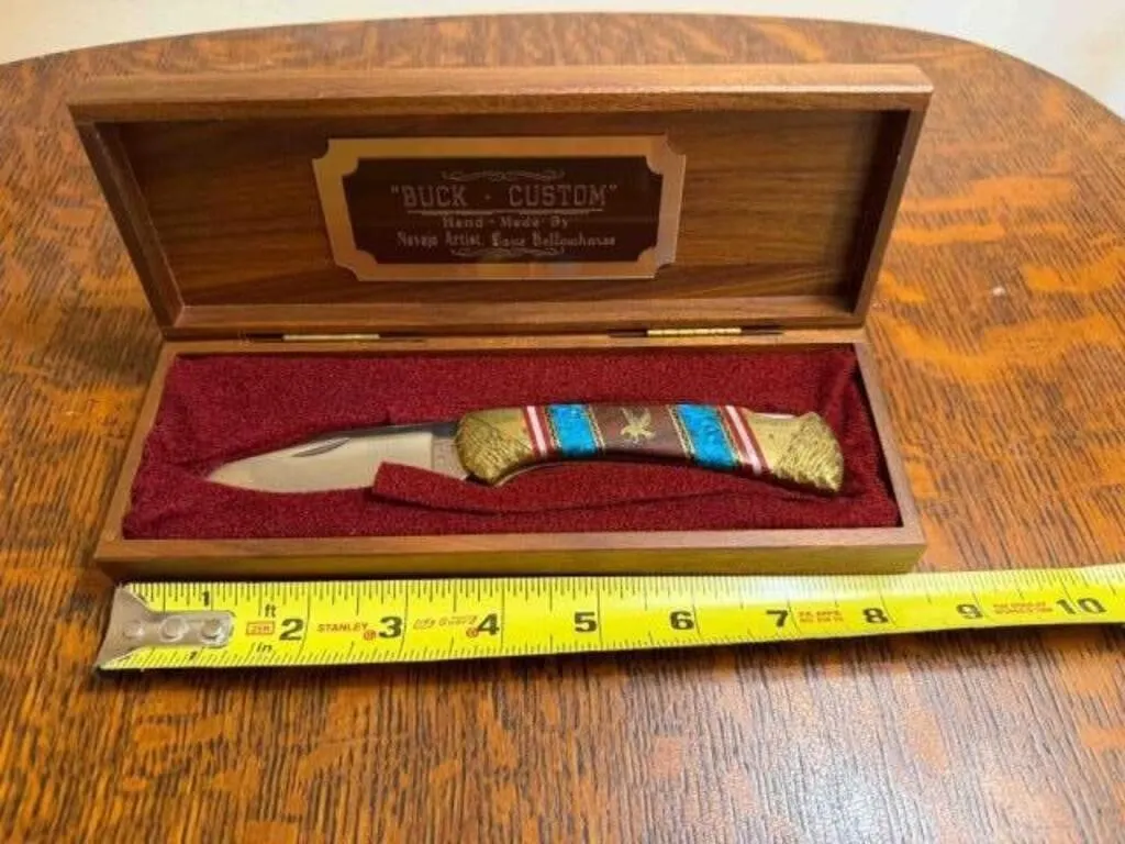 Custom made Buck knife by Navajo artist Dave
