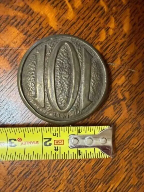 101 Ranch belt buckle