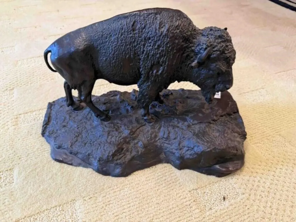 Bison statue 15" long