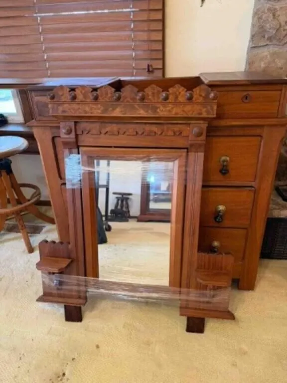 vintage Eastlake dresser with mirror; dresser