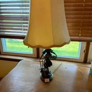 Vintage Art Nouveau  28" table lamp "Semeuse"